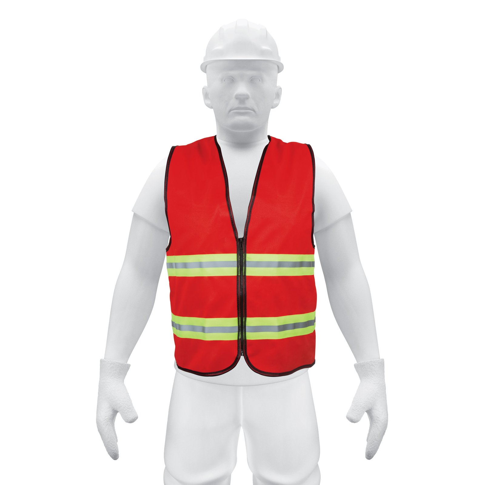 CHALECO DE SEGURIDAD CON CIERRE, ROJO (Truper)