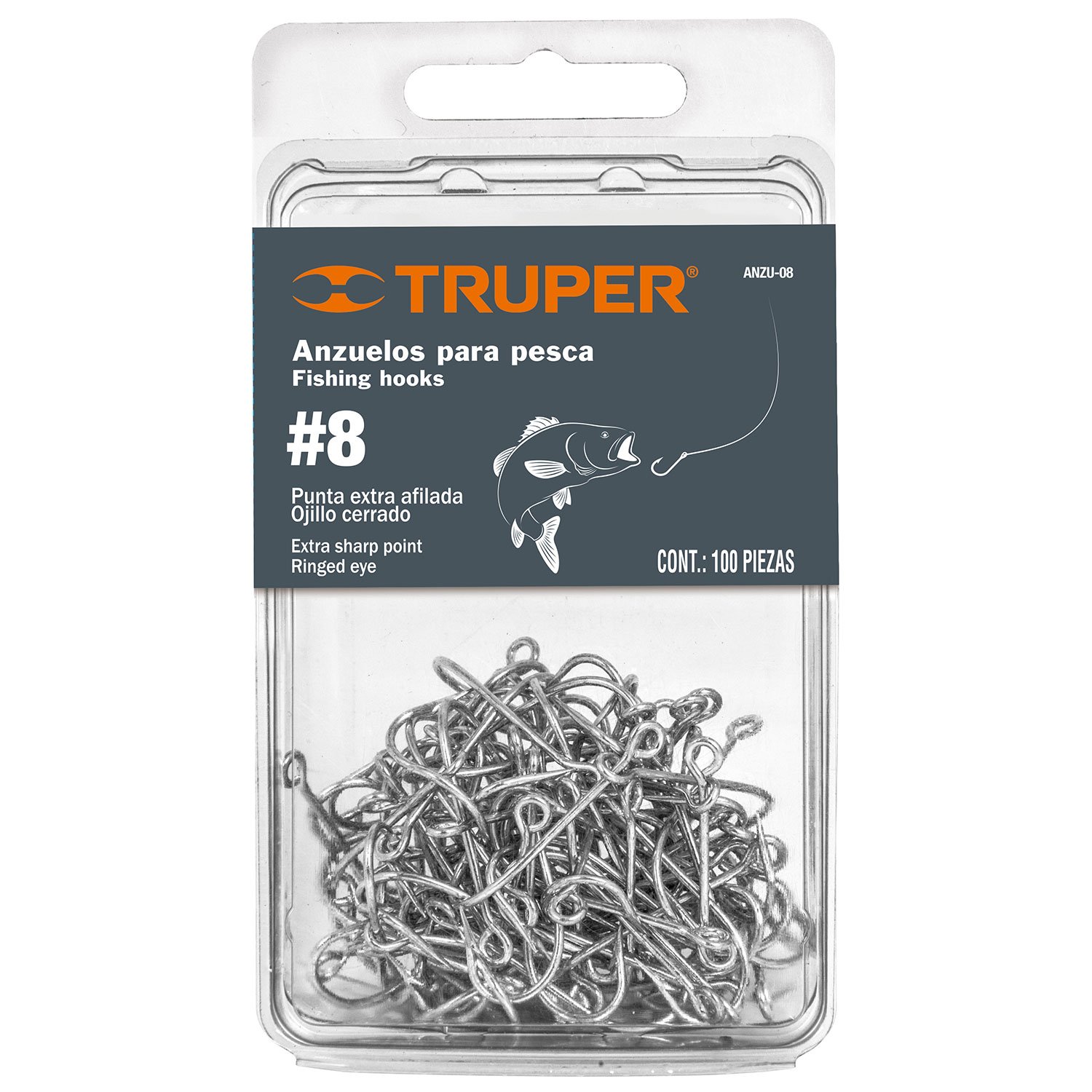 ANZUELO PARA PESCA # 20, 100 PIEZAS (Truper)