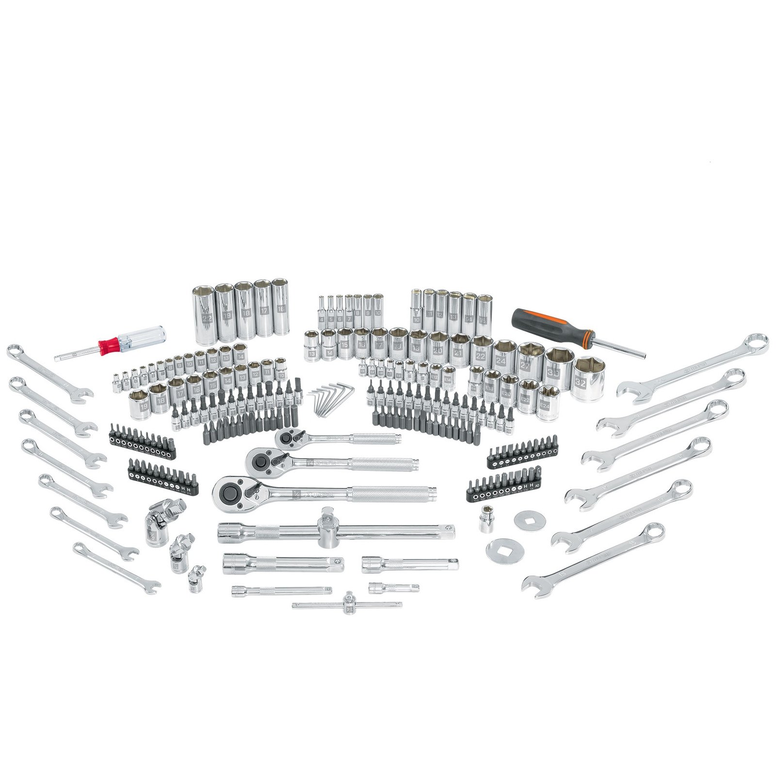 JUEGO AUTOCLÉ, CUADRO 1/4, 3/8 Y 1/2′, 210 PIEZAS, (Truper)