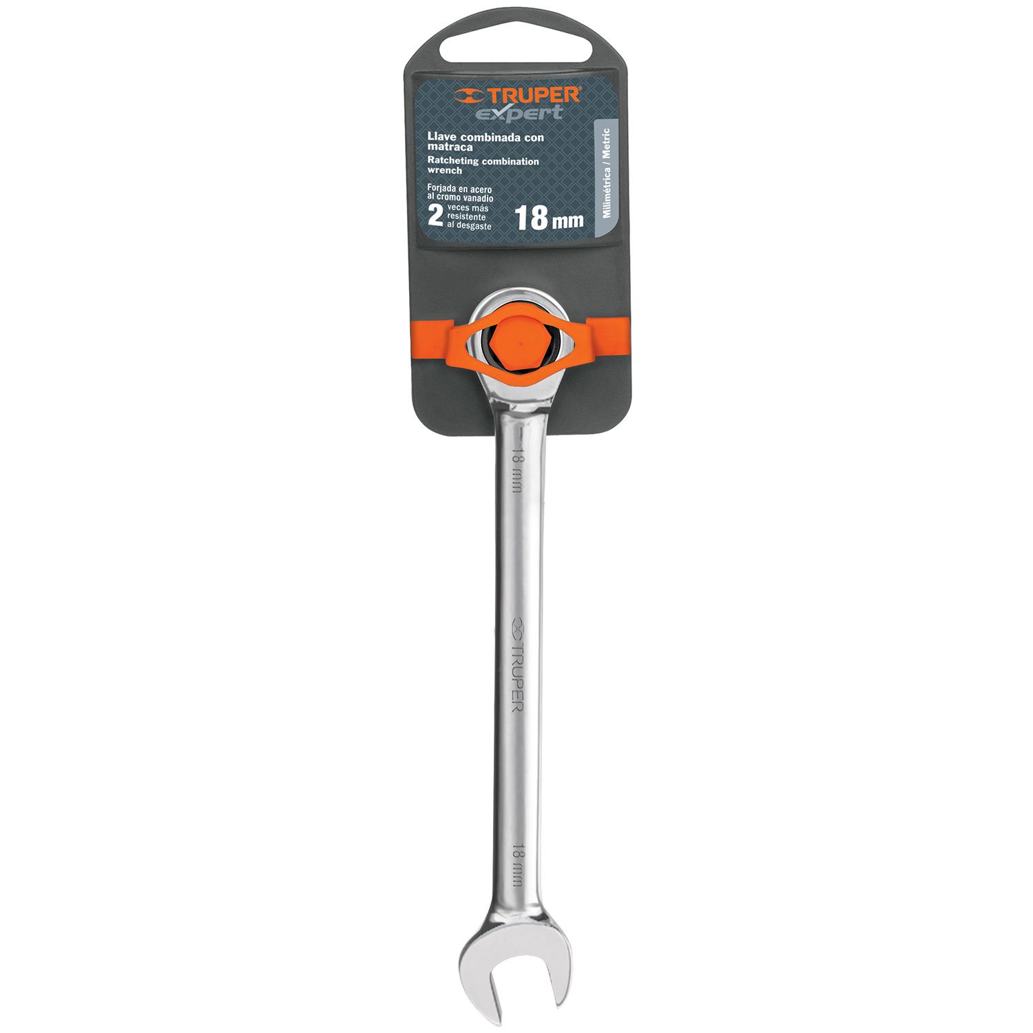 LLAVE COMBINADA 18MM CON MATRACA (Truper)