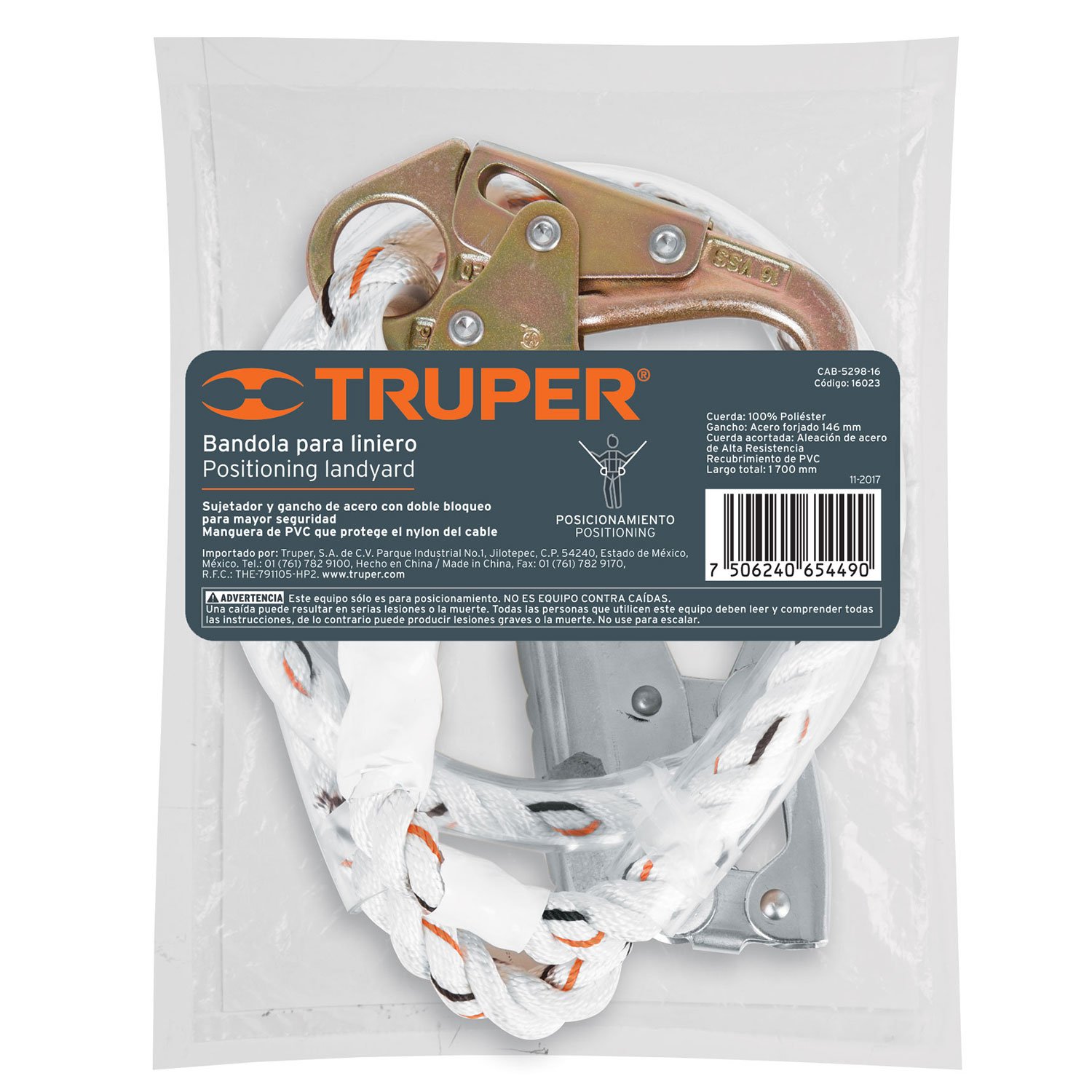 CABLE DE PROTECCION PARA LINIERO, 1.60 M (Truper)