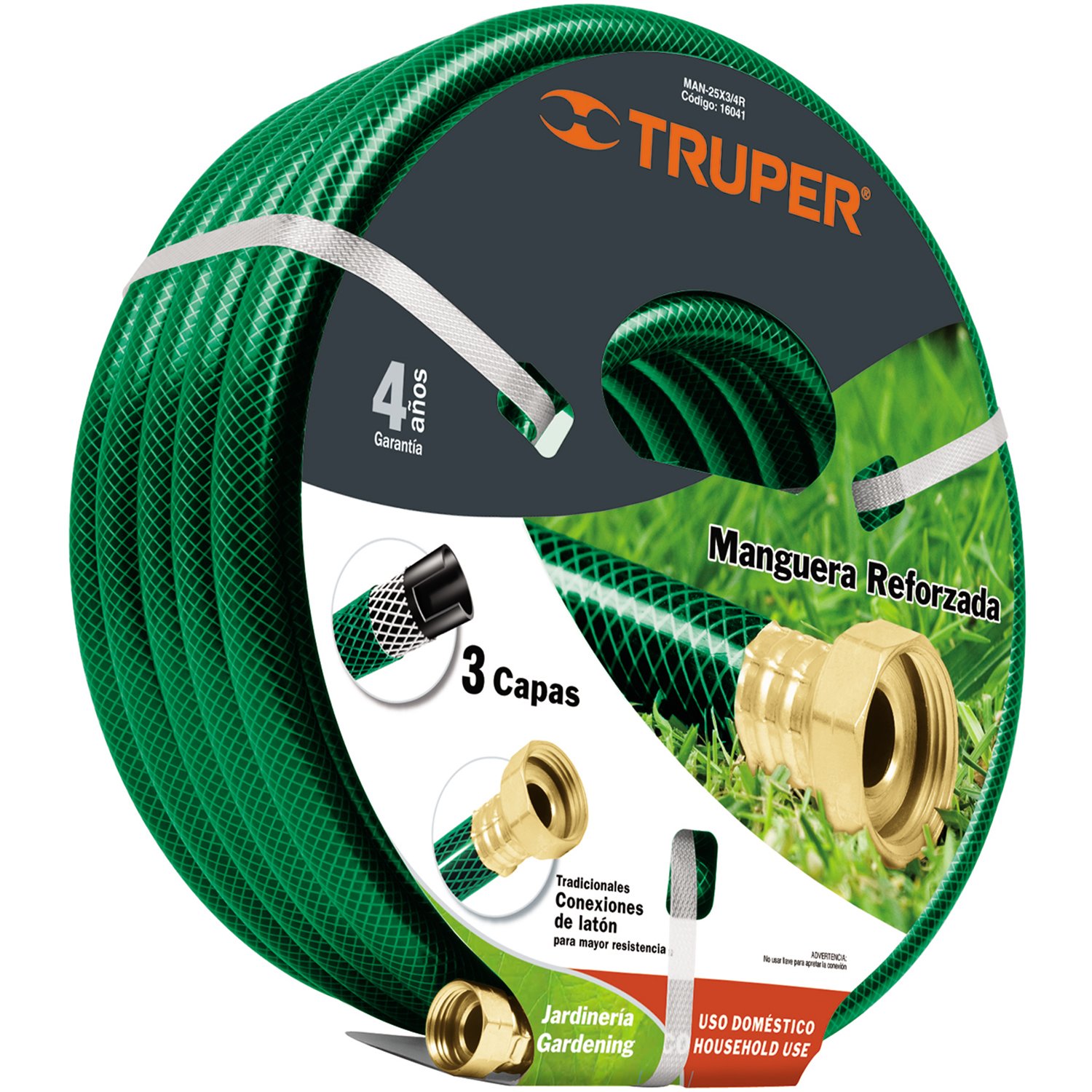 MANGUERA REFORZADA PARA AGUA 5/8’X 25M (Truper)