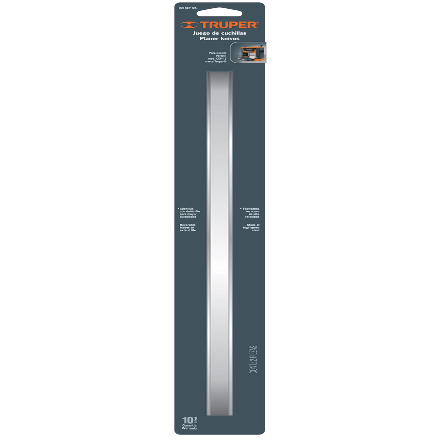 JUEGO DE 2 CUCHILLAS PARA CEP-12 (Truper)