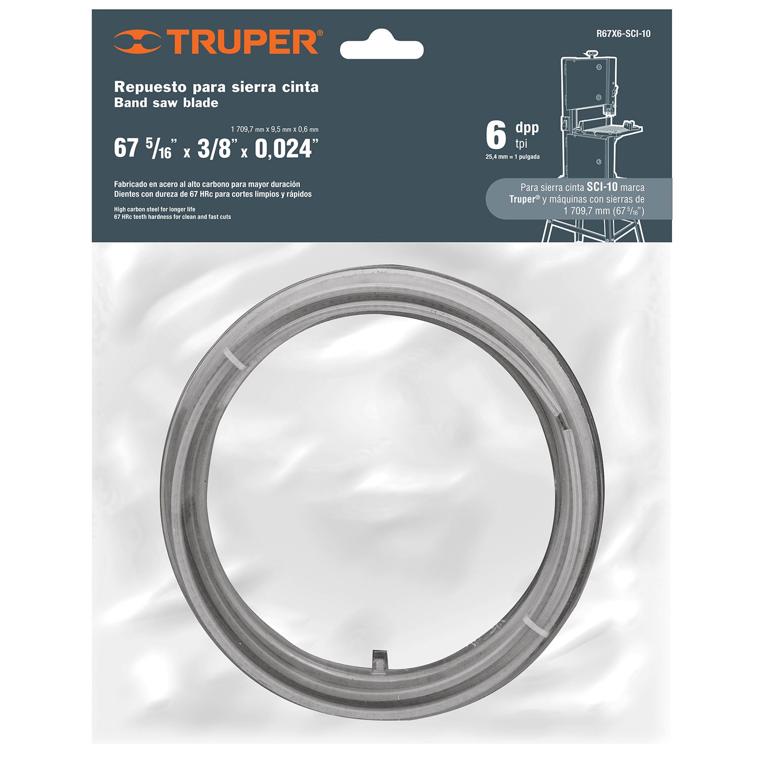 SIERRA CINTA D/REP 67.32X3/8’0.024′ 6DPP (Truper)