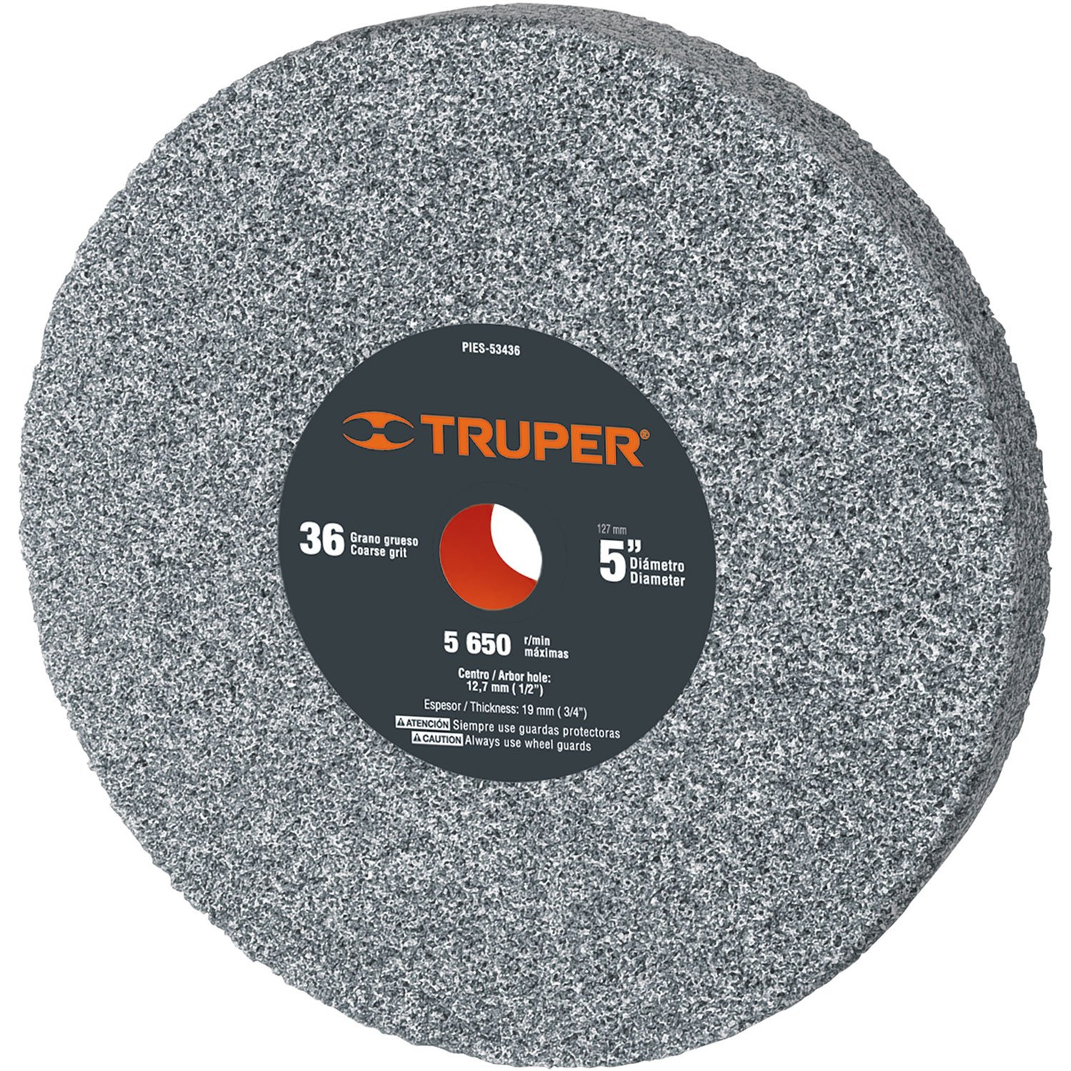 RUEDA ABRASIVA P/ESMERIL 5X3/4′ GRANO 36 (Truper)