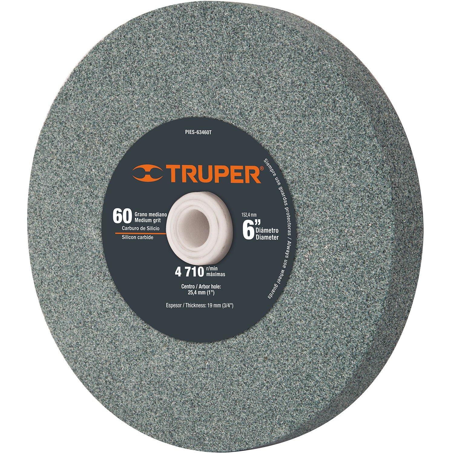 RUEDA ABRASIVA P/ESMERIL 6X3/4′ GRANO 60* (Truper)