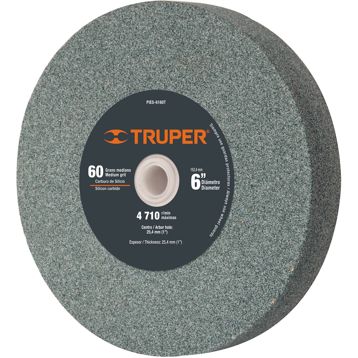 RUEDA ABRASIVA P/ESMERIL 6X1′ GRANO 60* (Truper)