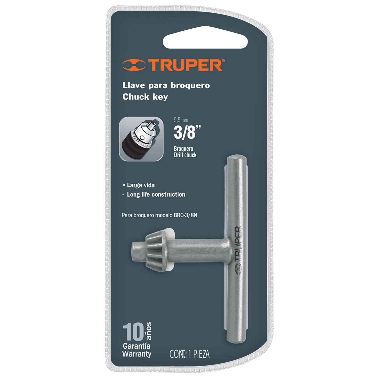 LLAVE PARA BROQUERO DE 3/8′ (Truper)