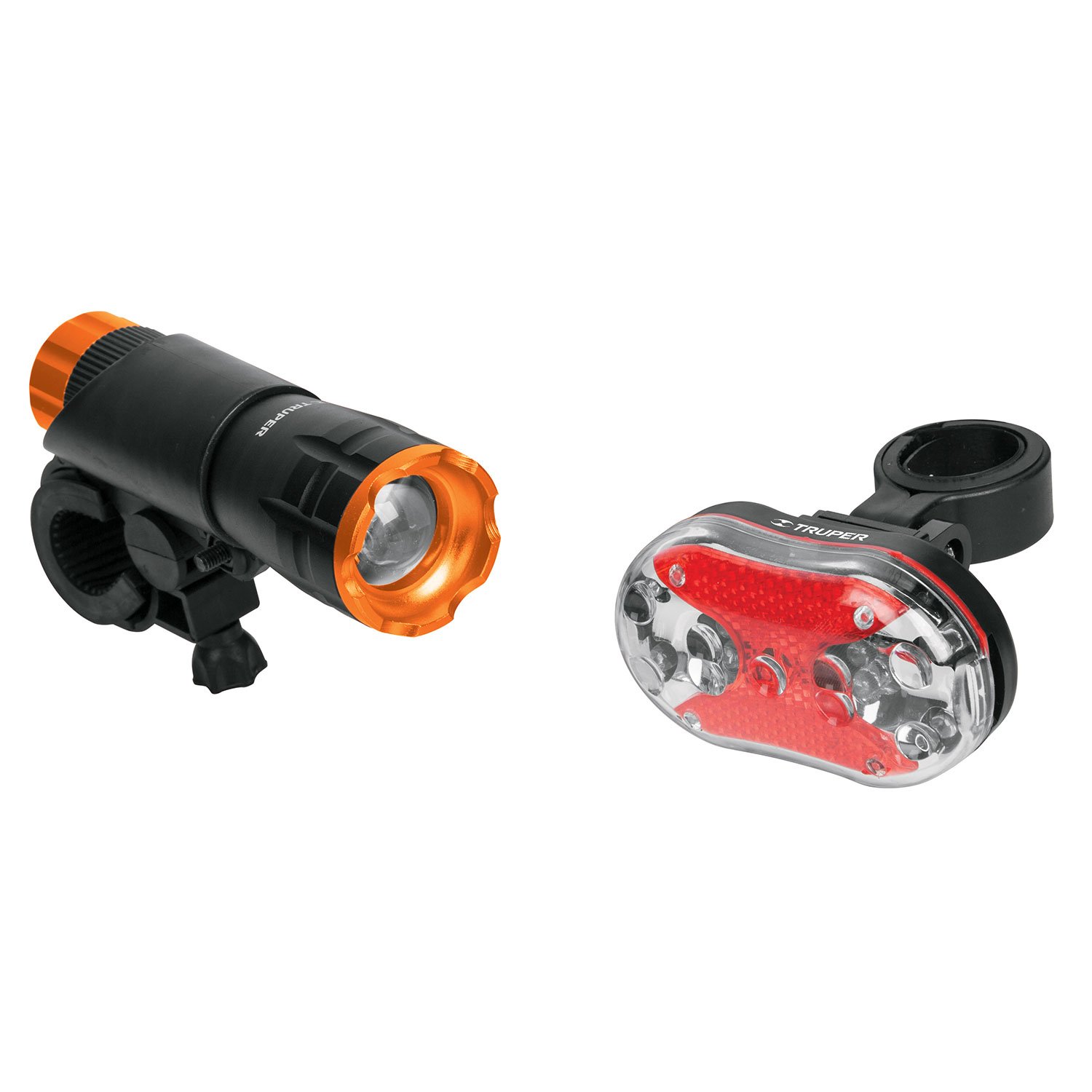 LINTERNAS PARA BICICLETA, DELANTERA Y TRASERA, KIT (Truper)