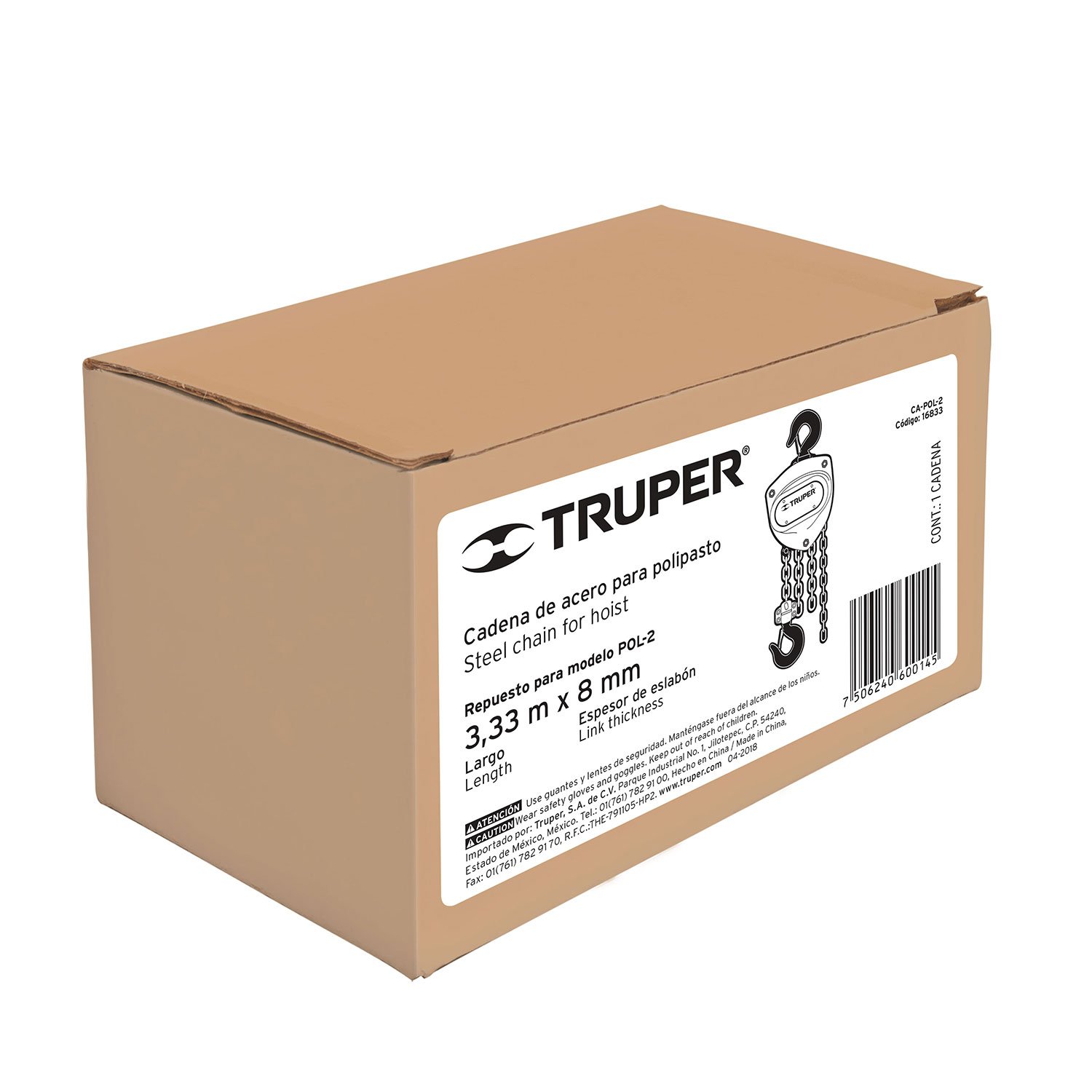 CADENA PARA POLIPASTO POL-1 (Truper)