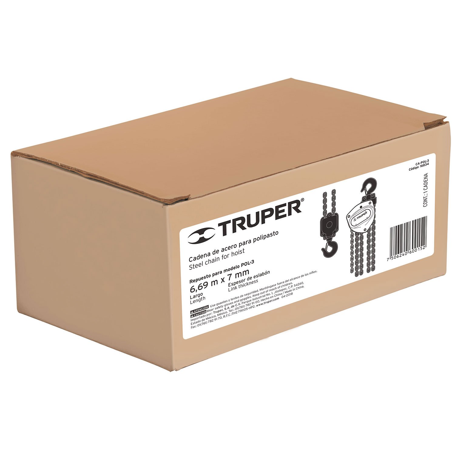 CADENA PARA POLIPASTO POL-5 (Truper)