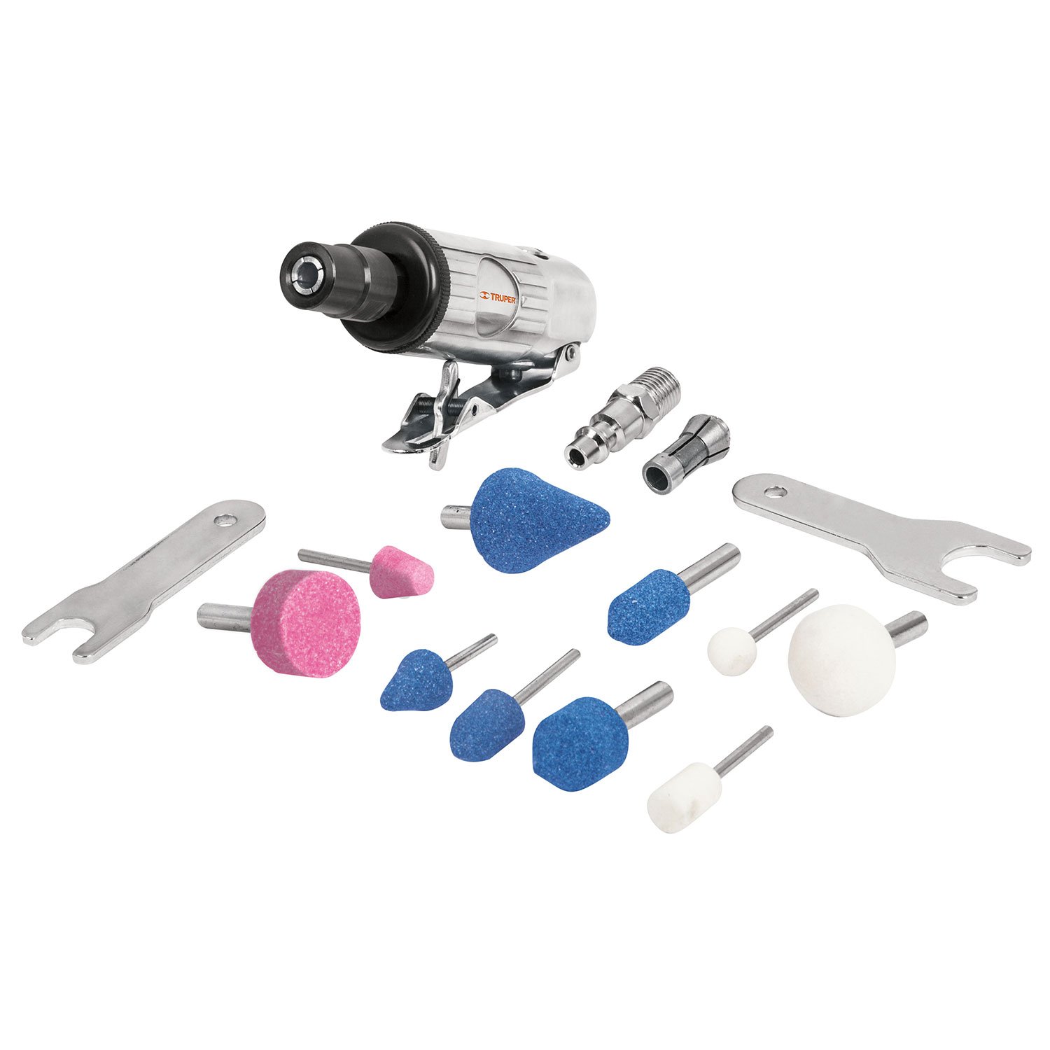 MINIESMERILADORA NEUMÁTICA, 1/4′, KIT (Truper)