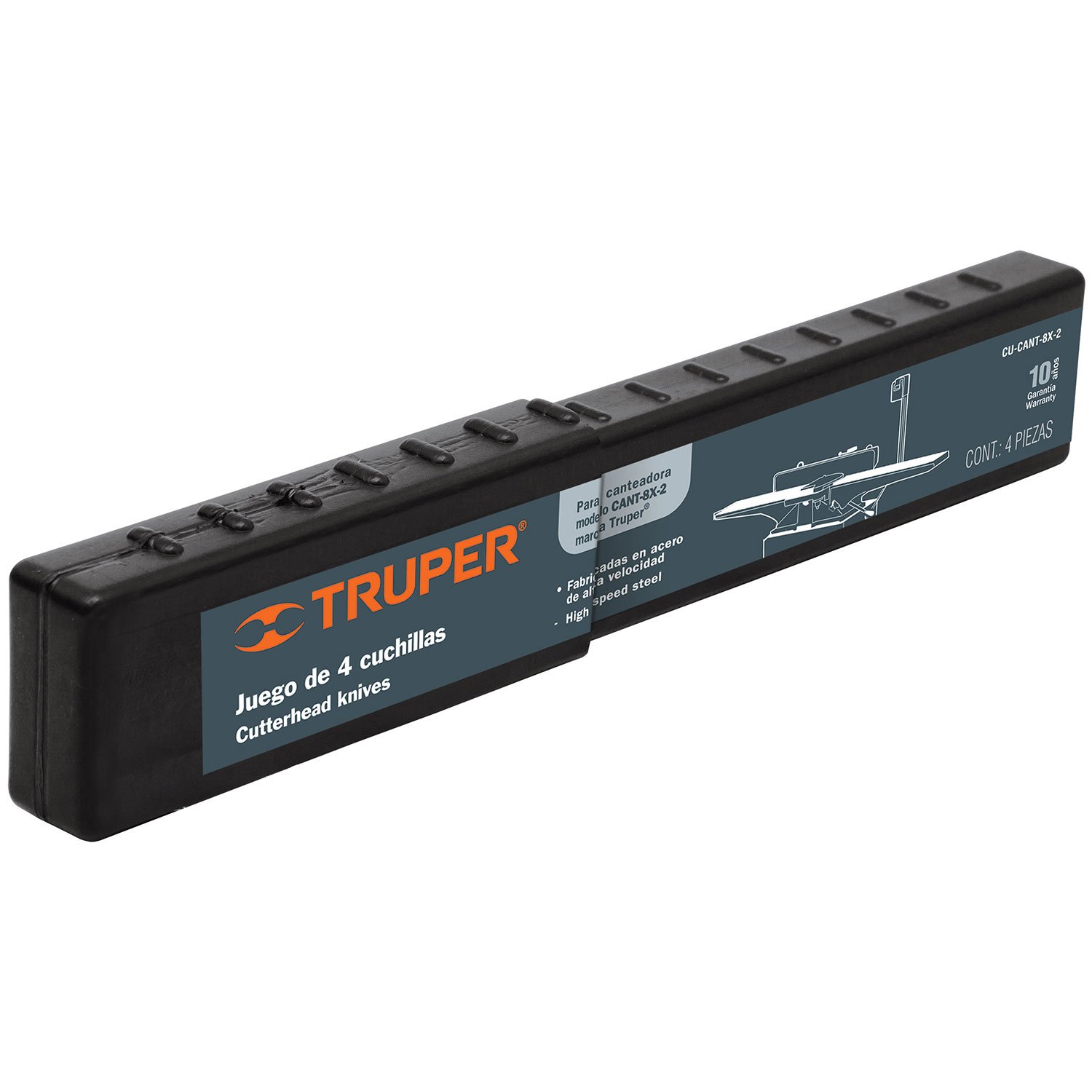 JUEGO DE 4 CUCHILLAS PARA CANTEADORA 8 HP (Truper)
