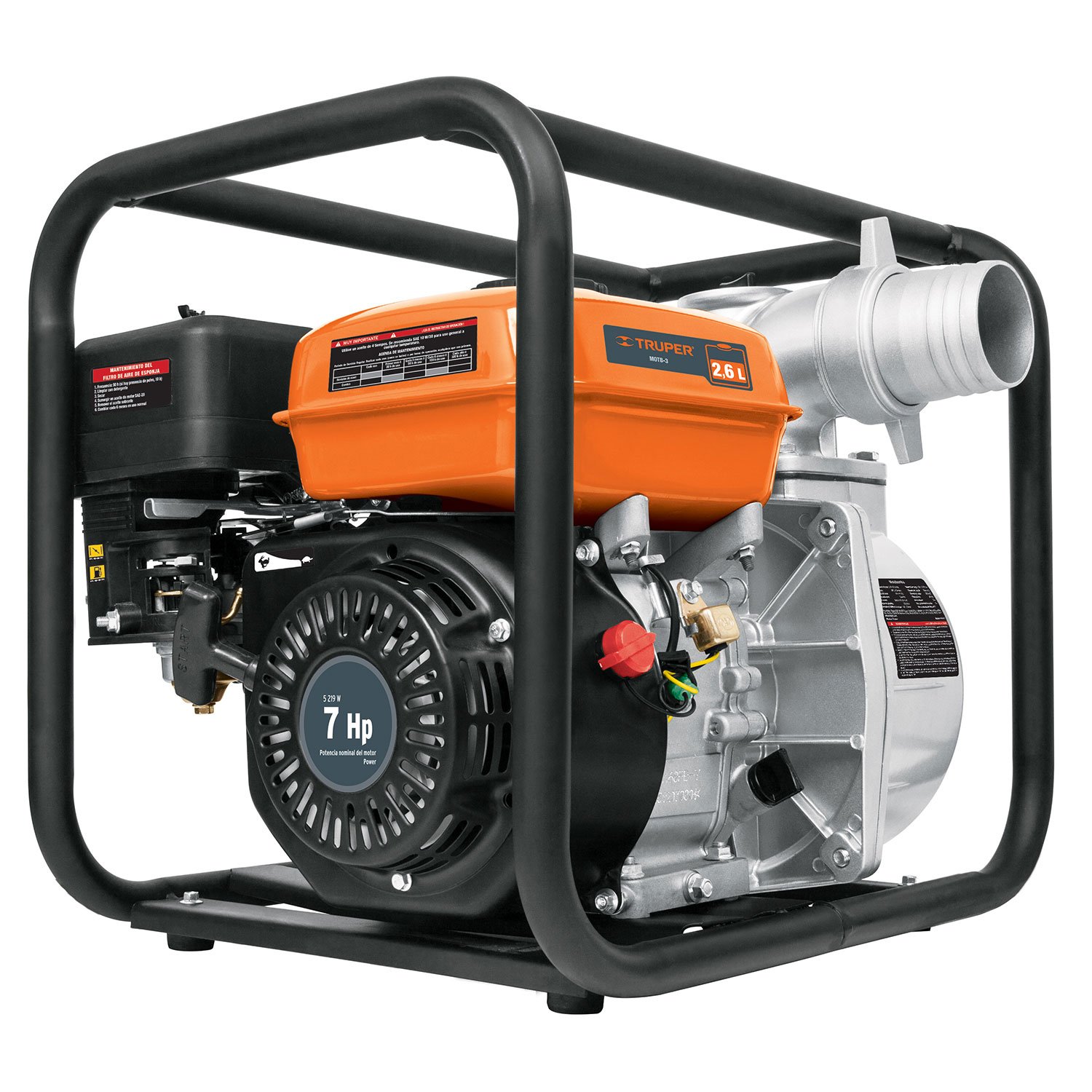 MOTOBOMBA 3′ DE SALIDA, 6.5 HP (Truper)