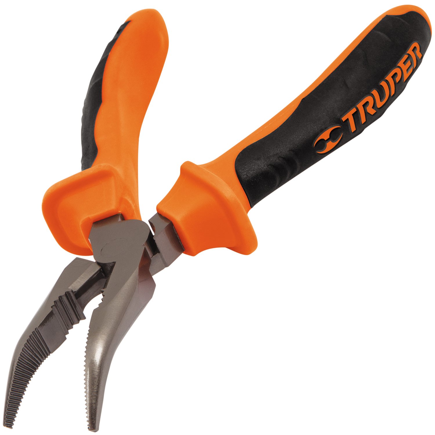 PINZAS PUNTA CURVA 6′ MANGO BICOLOR (Truper)