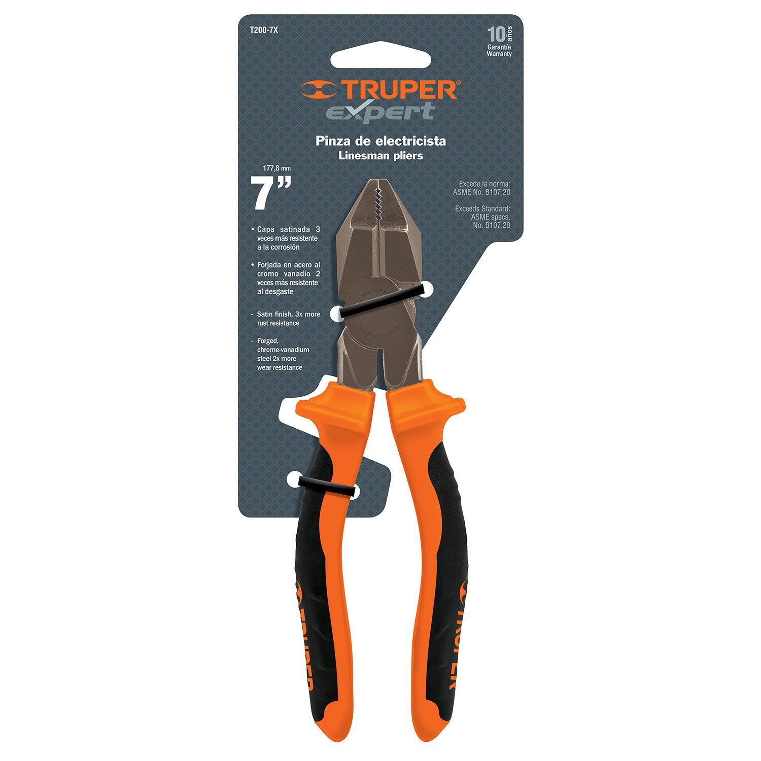 PINZAS DE ELECTRICISTA MANGO BICOLOR DE 7′ (Truper)