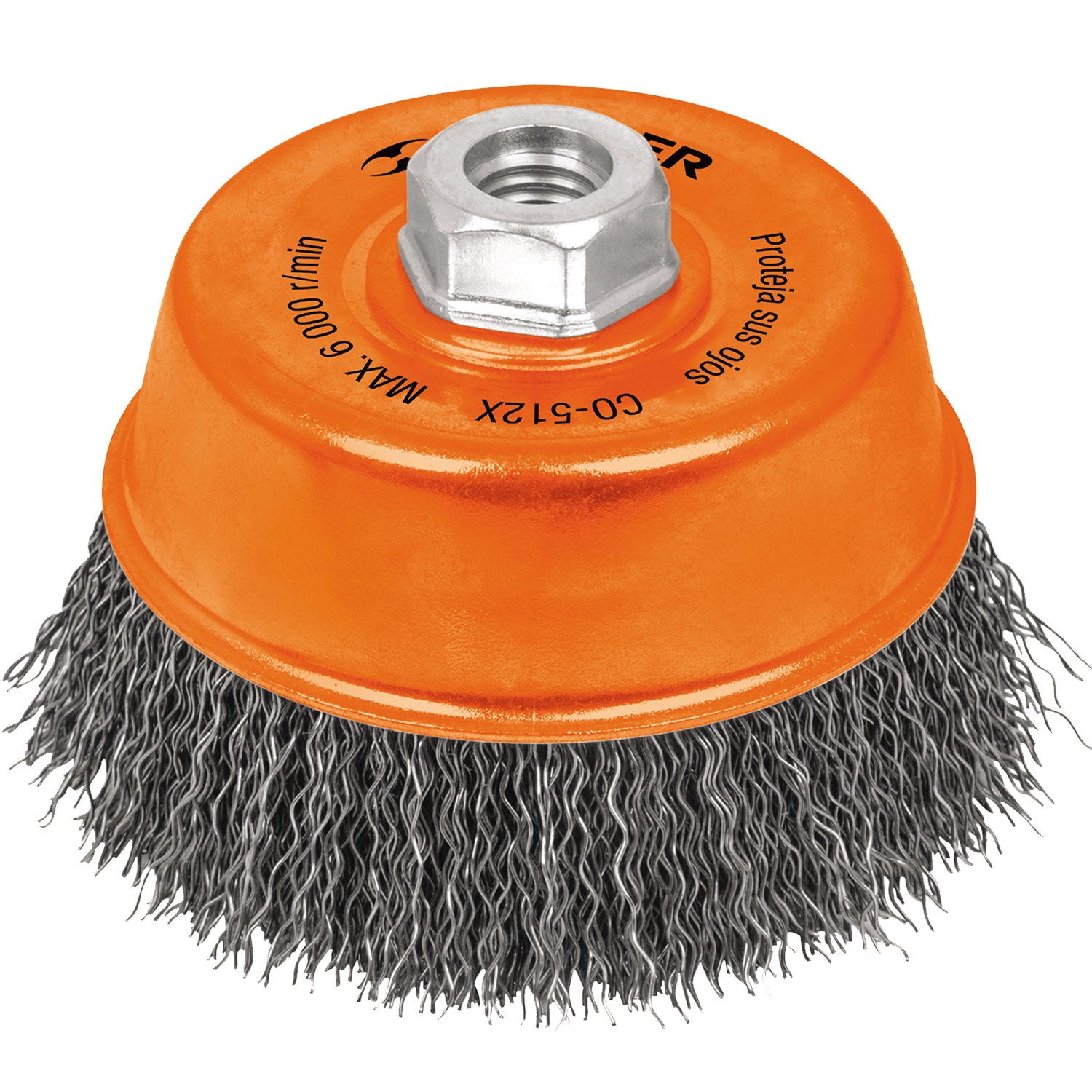 CARDA DE COPA, ALAMBRE ONDULADO GRUESO, 5′,M14′ MM (Truper)