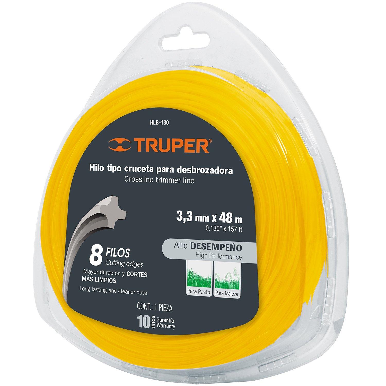 HILO REDONDO .130′-3.3MM X 48M BLIST/DOB (Truper)