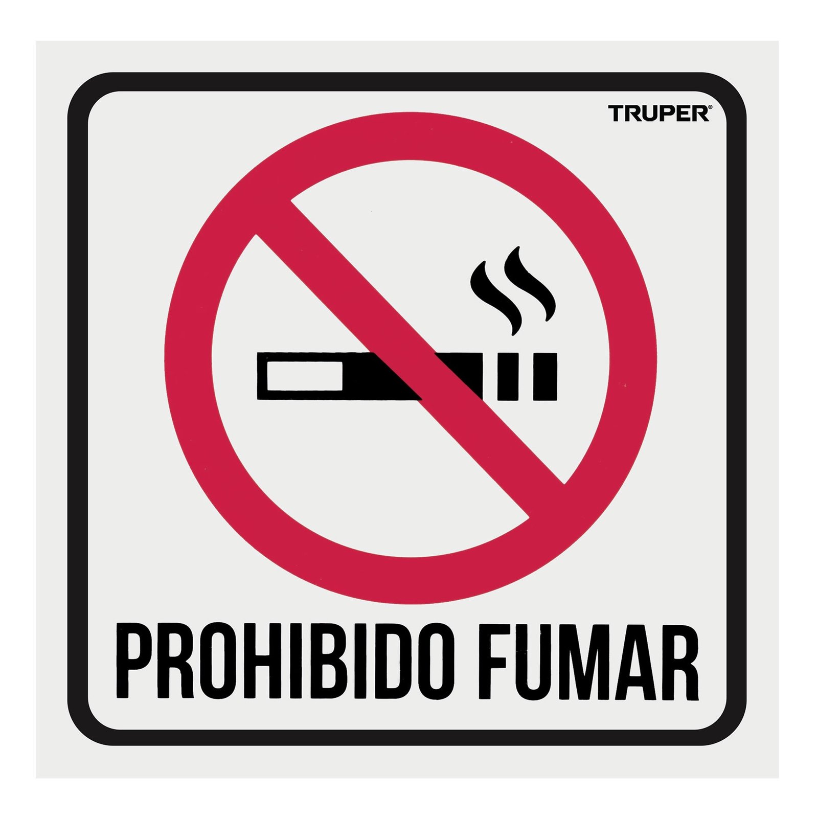 LETRERO DE SEÑALIZACIÓN ‘NO FUMAR’, 19 X 19 CM (Truper)