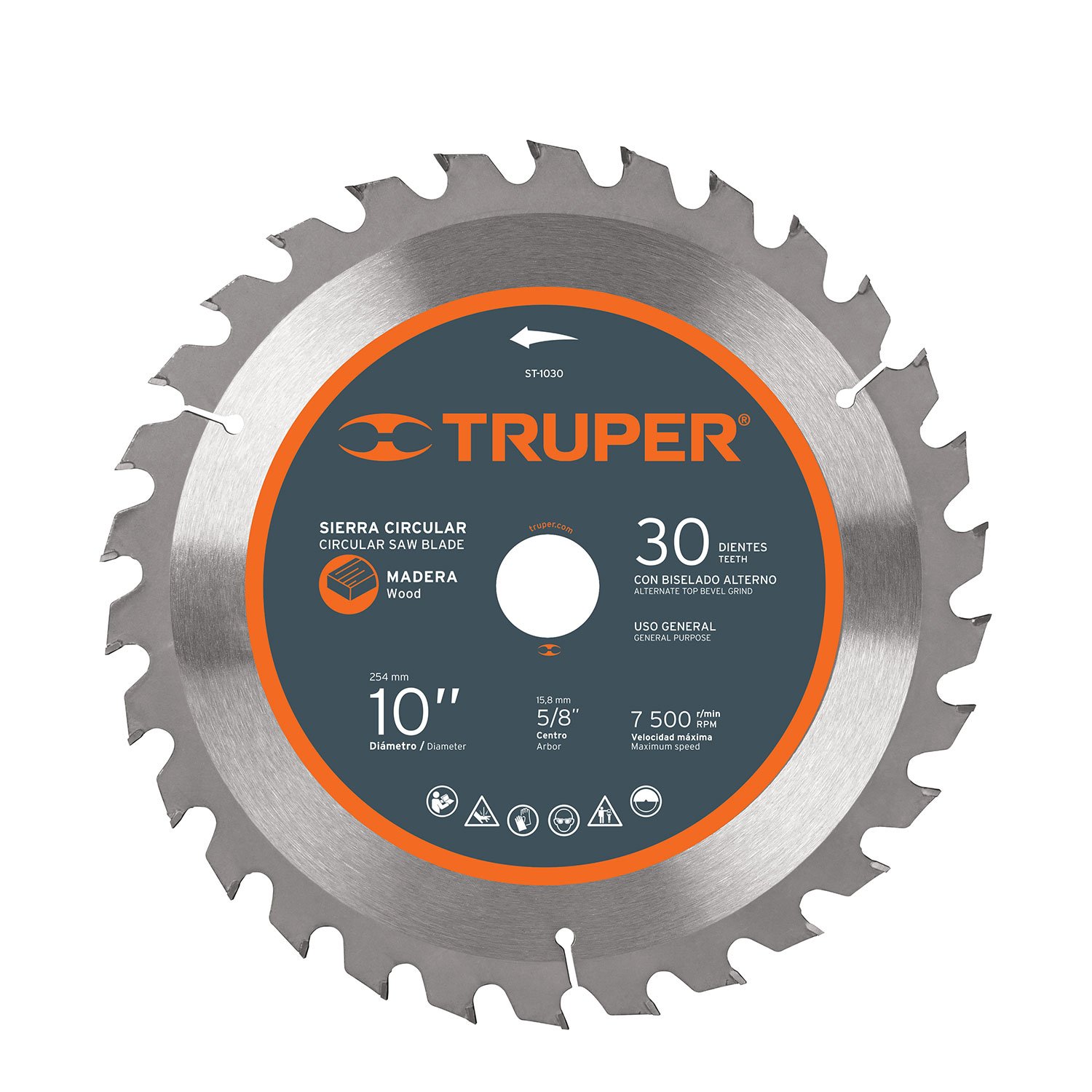 SIERRA P/MADERA 30 DIENTES/CARBURO 10′ (Truper)
