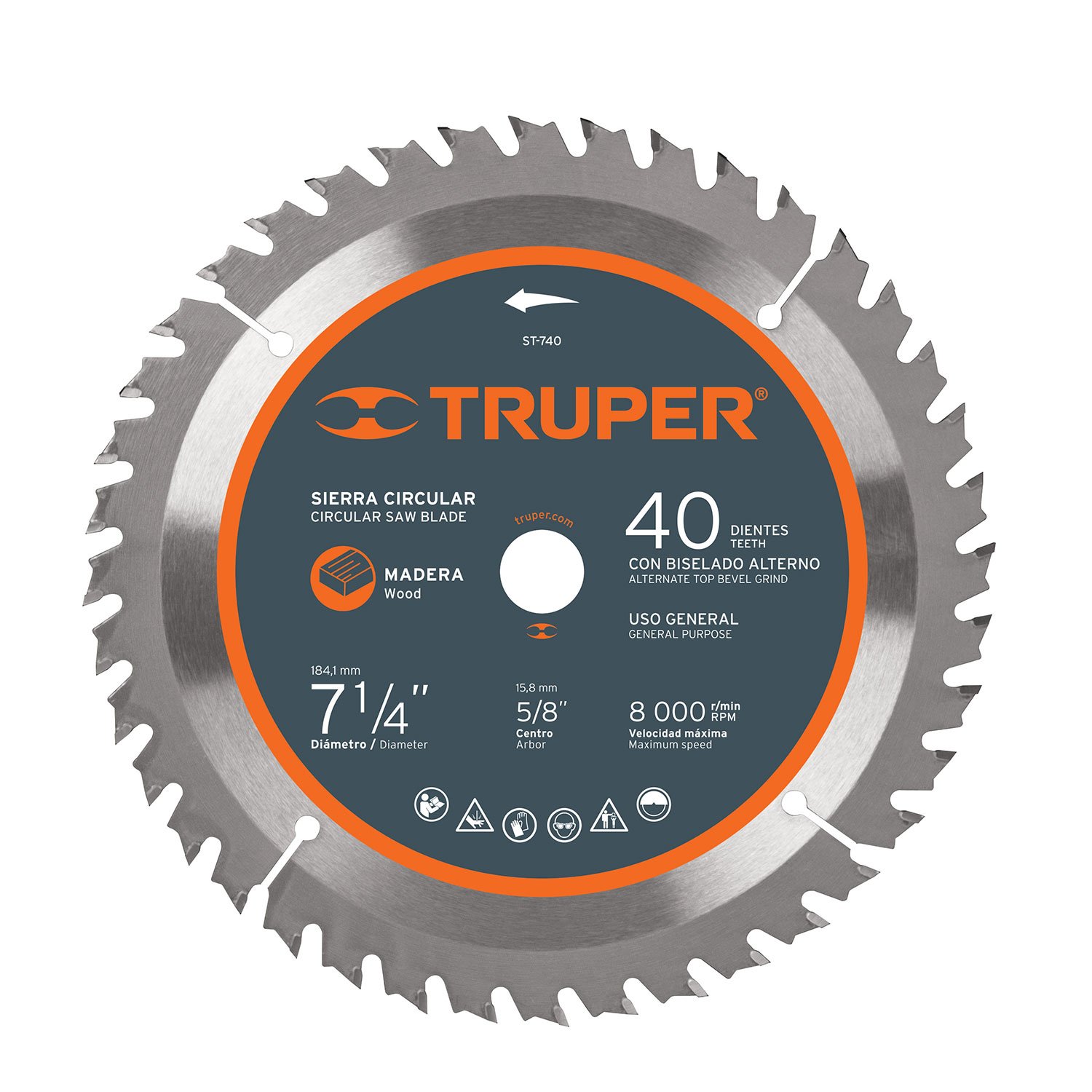 SIERRA P/MADERA 30 DIENTES/CARBURO-7 1/4 (Truper)