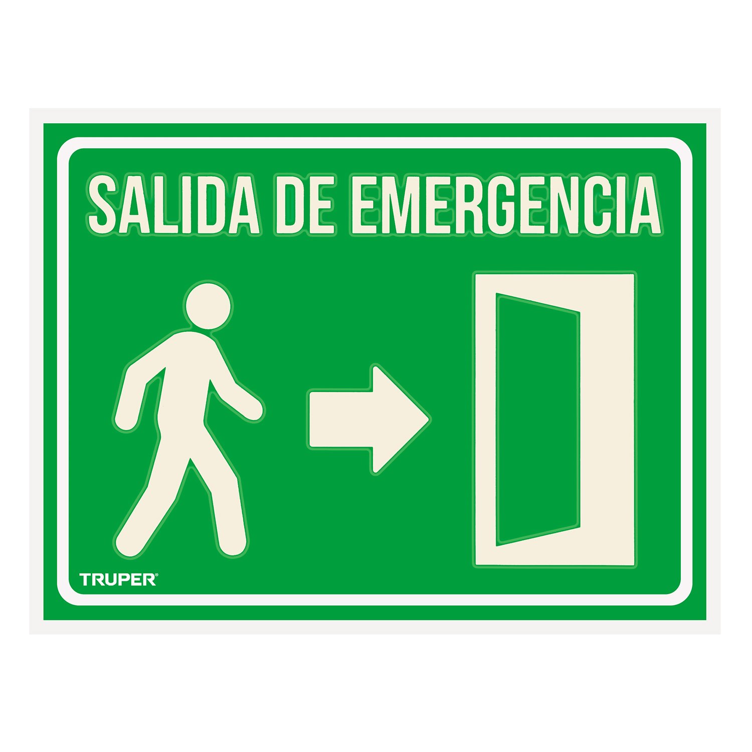 LETRERO DE SEÑALIZACIÓN ‘SALIDA DE EMERGENCIA’, 21 (Truper)