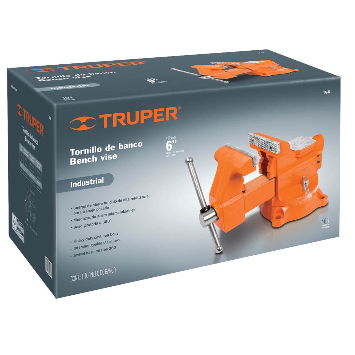 TORNILLO D/BANCO IND ACERO CAPACIDAD 8′ (Truper)