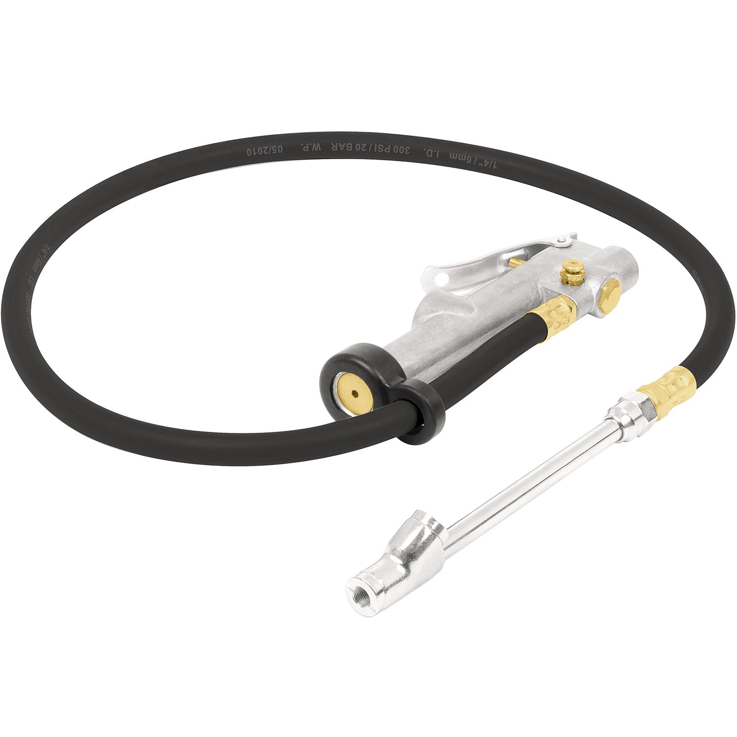 INFLADOR DOBLE C/CALIBRADOR 120LBS METAL (Truper)