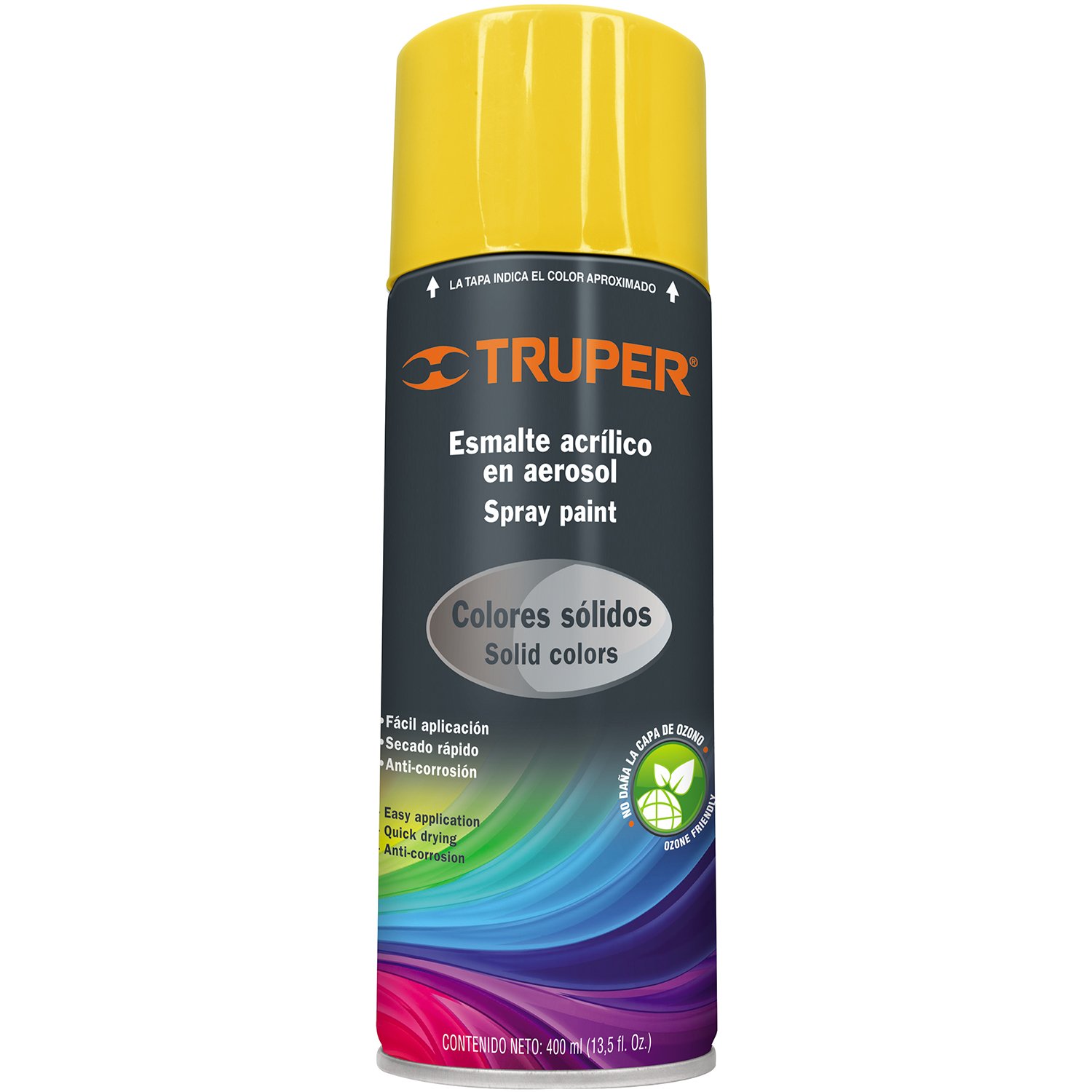 ESMALTE AEROSOL 400ML NEGRO MATE (Truper)