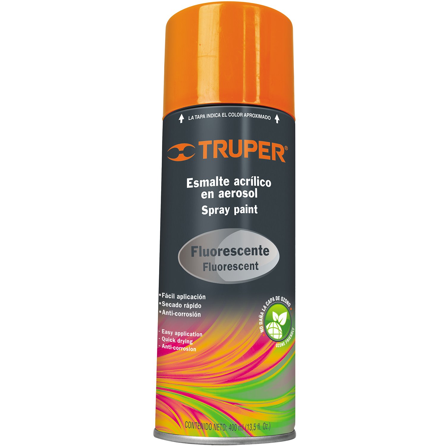 ESMALTE AEROSOL FLUORESC 400ML NARANJA (Truper)