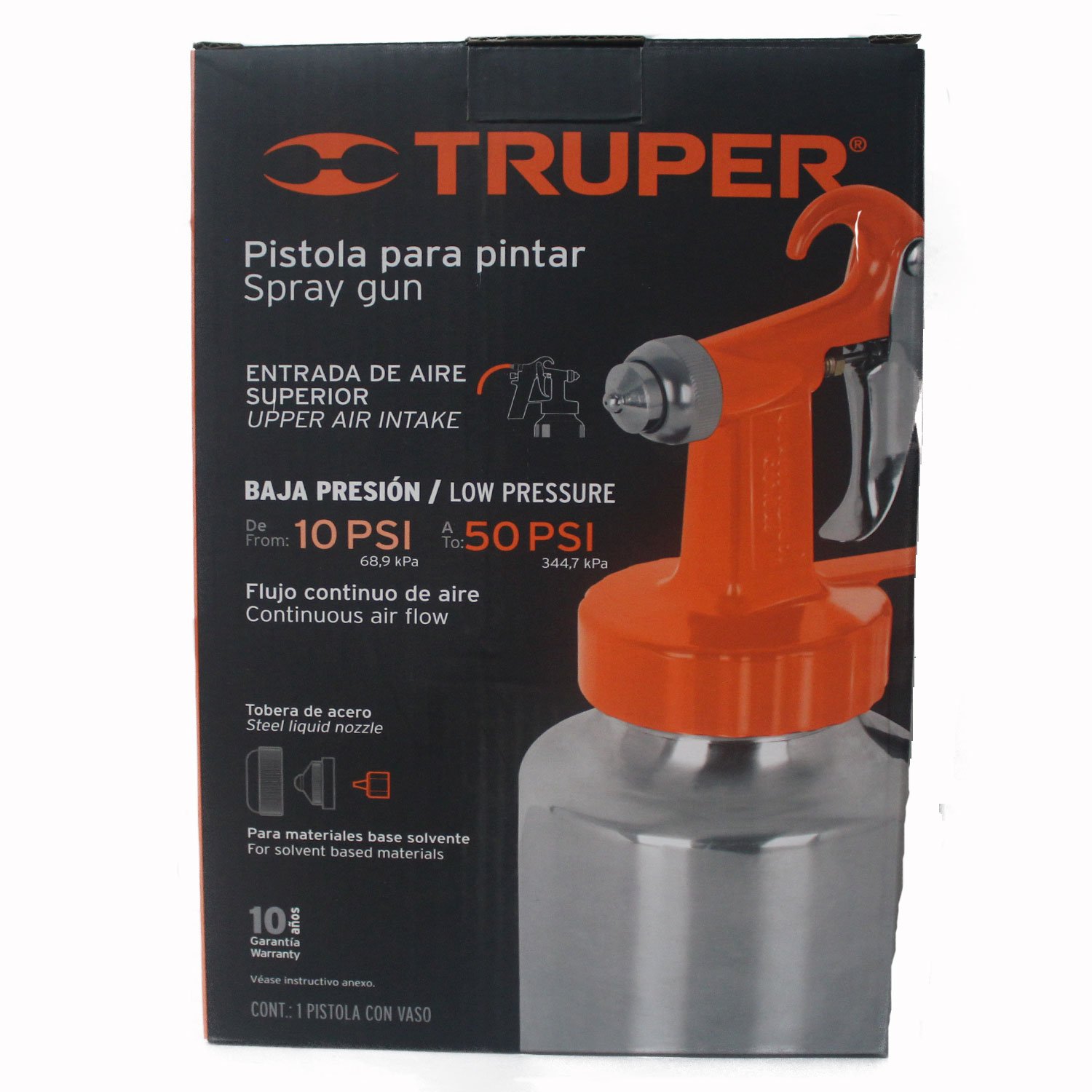 PISTOLA DE BAJA PRESION P/PINTAR SERIE 200 ENTRSUP (Truper)