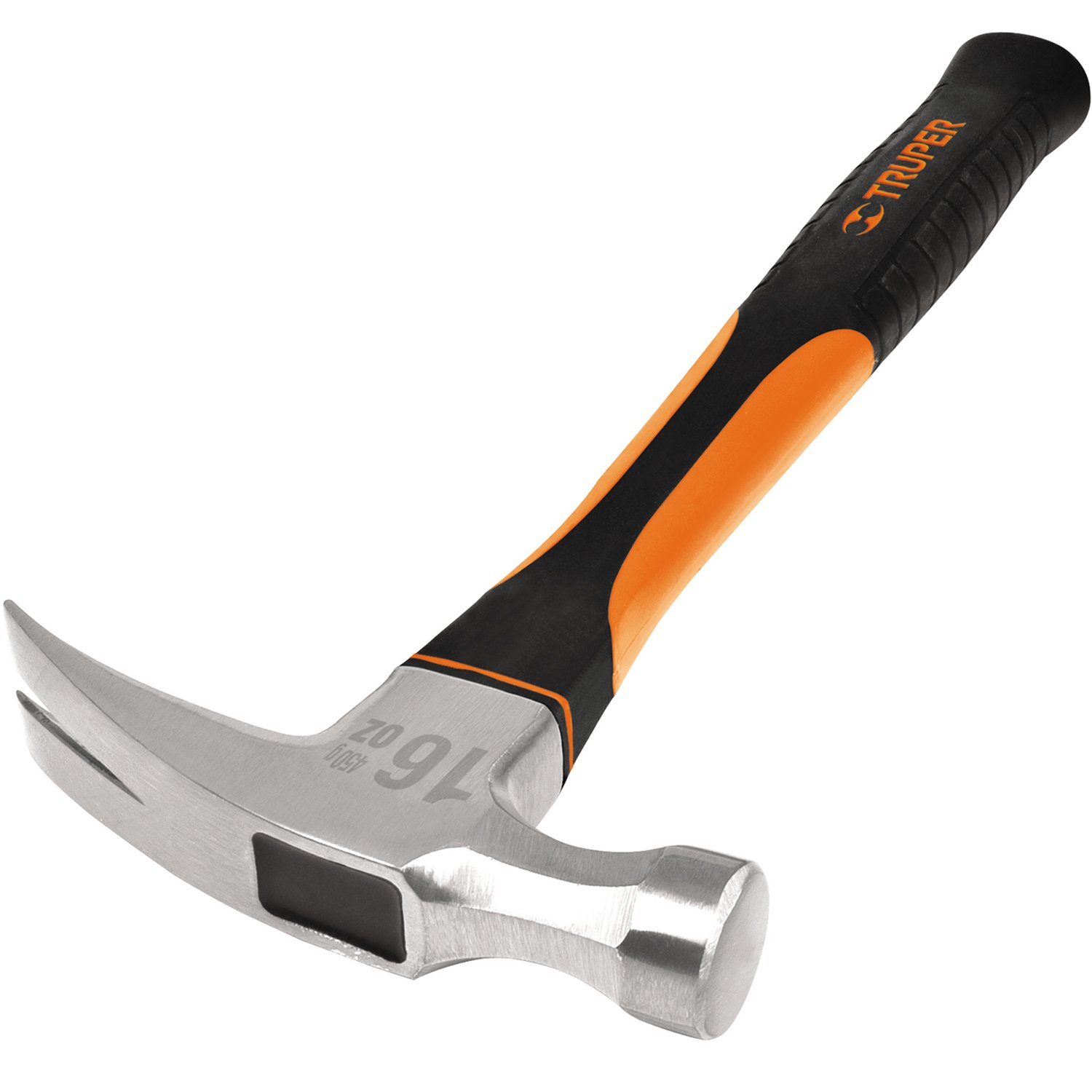 MARTILLO DE UÑA RECTA DE 16OZ, MANGO FIBRA DE VIDR (Truper)