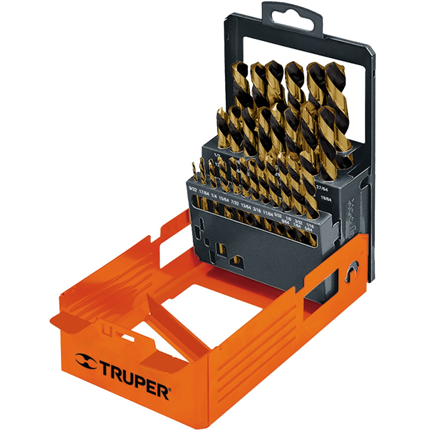 JGO DE BROCAS HSS 29PZS EN ESTUCHE METAL (Truper)