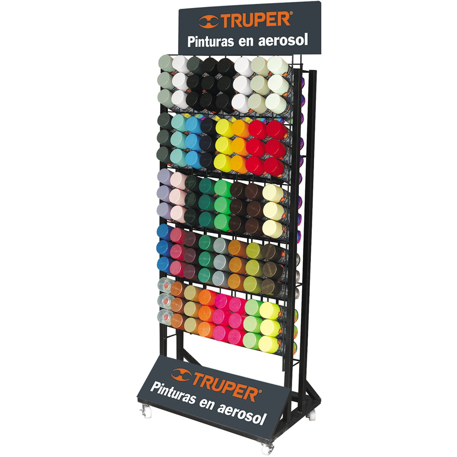 RACK PARA 120 BOTES DE PINTURA AEROSOL (Truper)