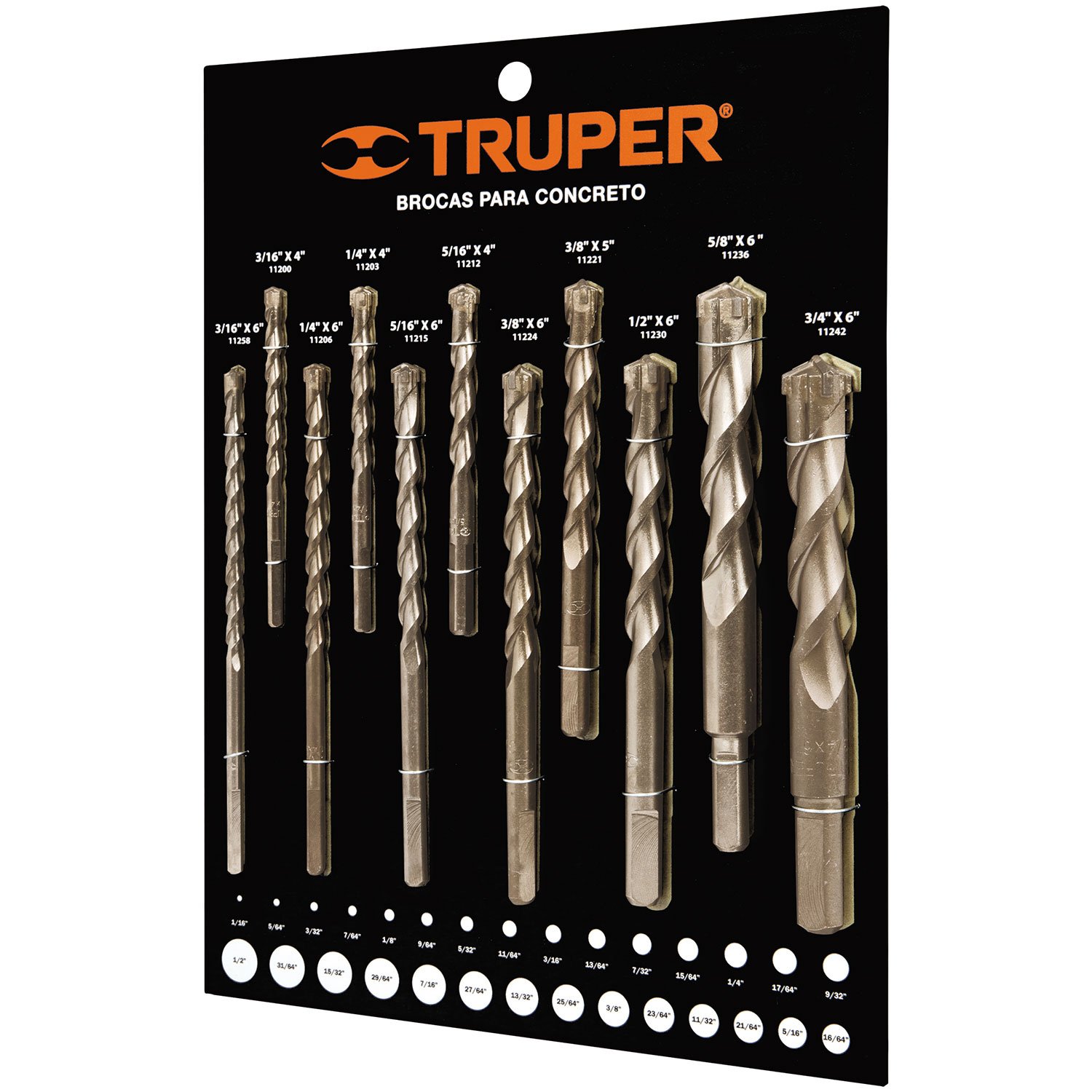 EXHIBIDOR TRUPER DE BROCAS DE CONCRETO (Truper)