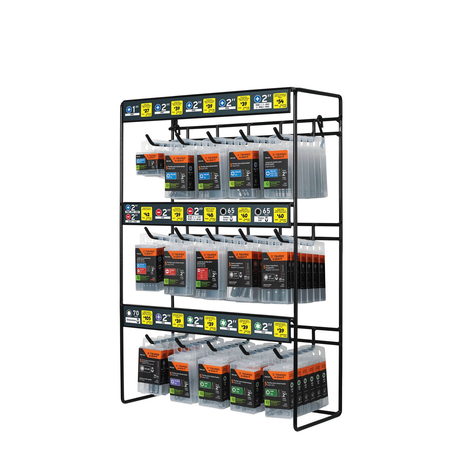 RACK CON PUNTAS PARA DESARMADOR (Truper)