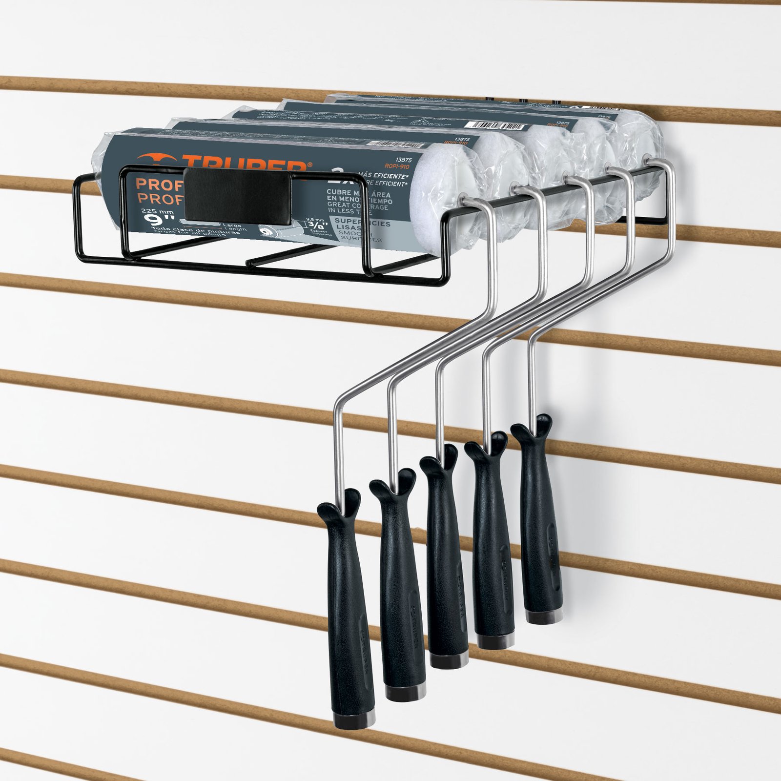 RACK PARA 4 RODILLOS PARA PINTAR DE 9′, TRUPER (Truper)