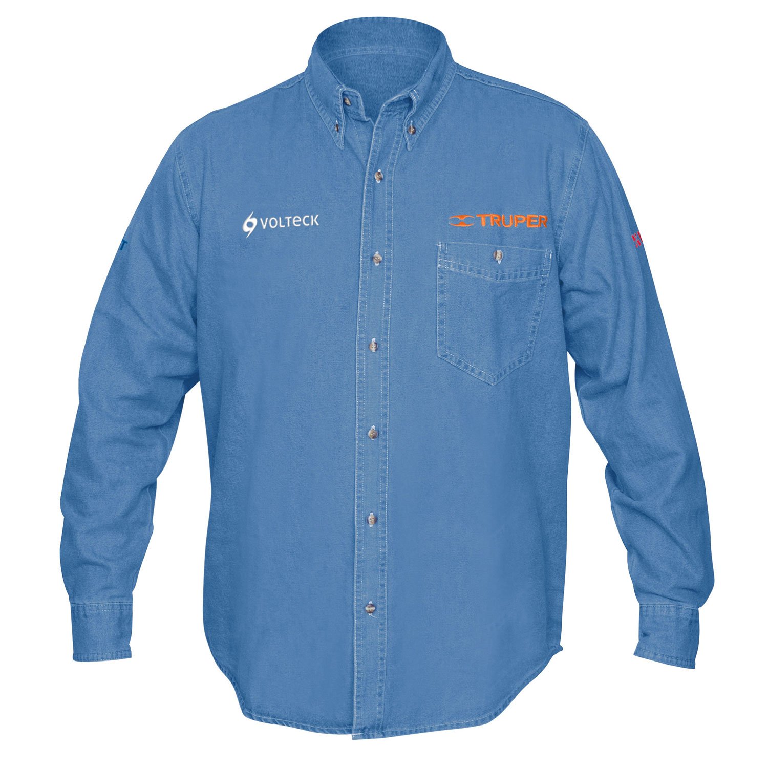 CAMISA MEZCLILLA MANGA LARGA TALLA XXL (Truper)