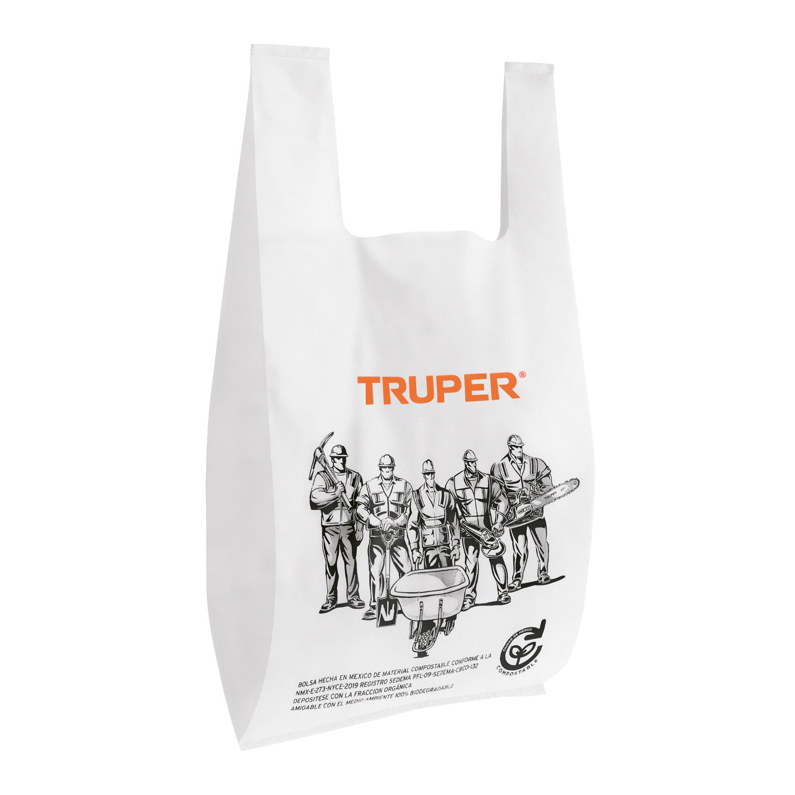 100 BOLSAS PLÁSTICAS BIODEGRADABLES DE 27 X 50 CM, (Truper)