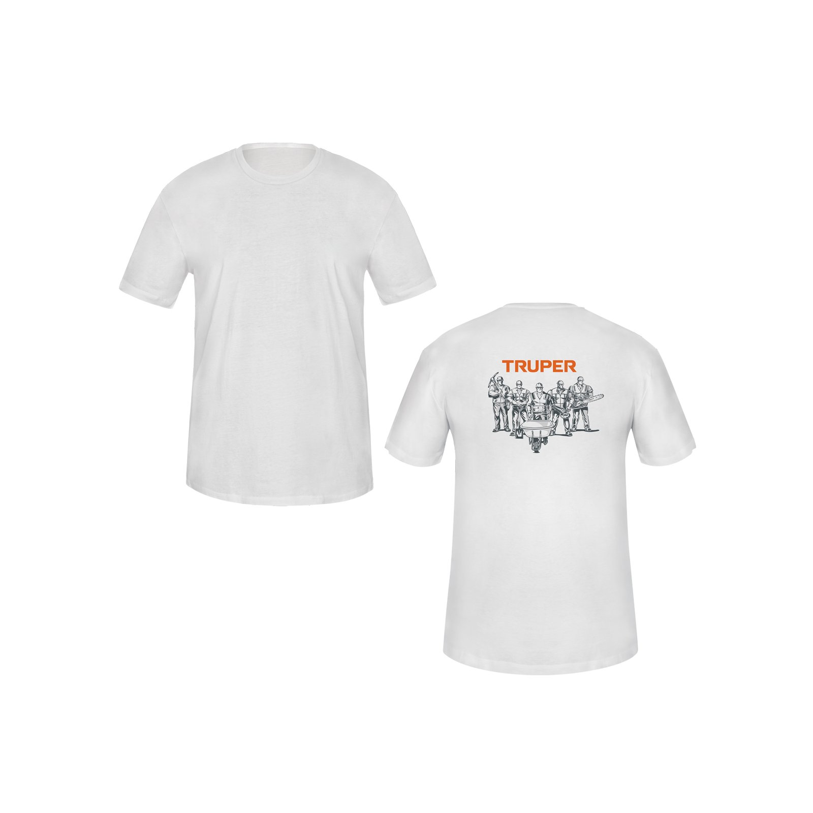 PLAYERA CUELLO REDONDO PARA HOMBRE, BLANCA, CH, TR (Truper)