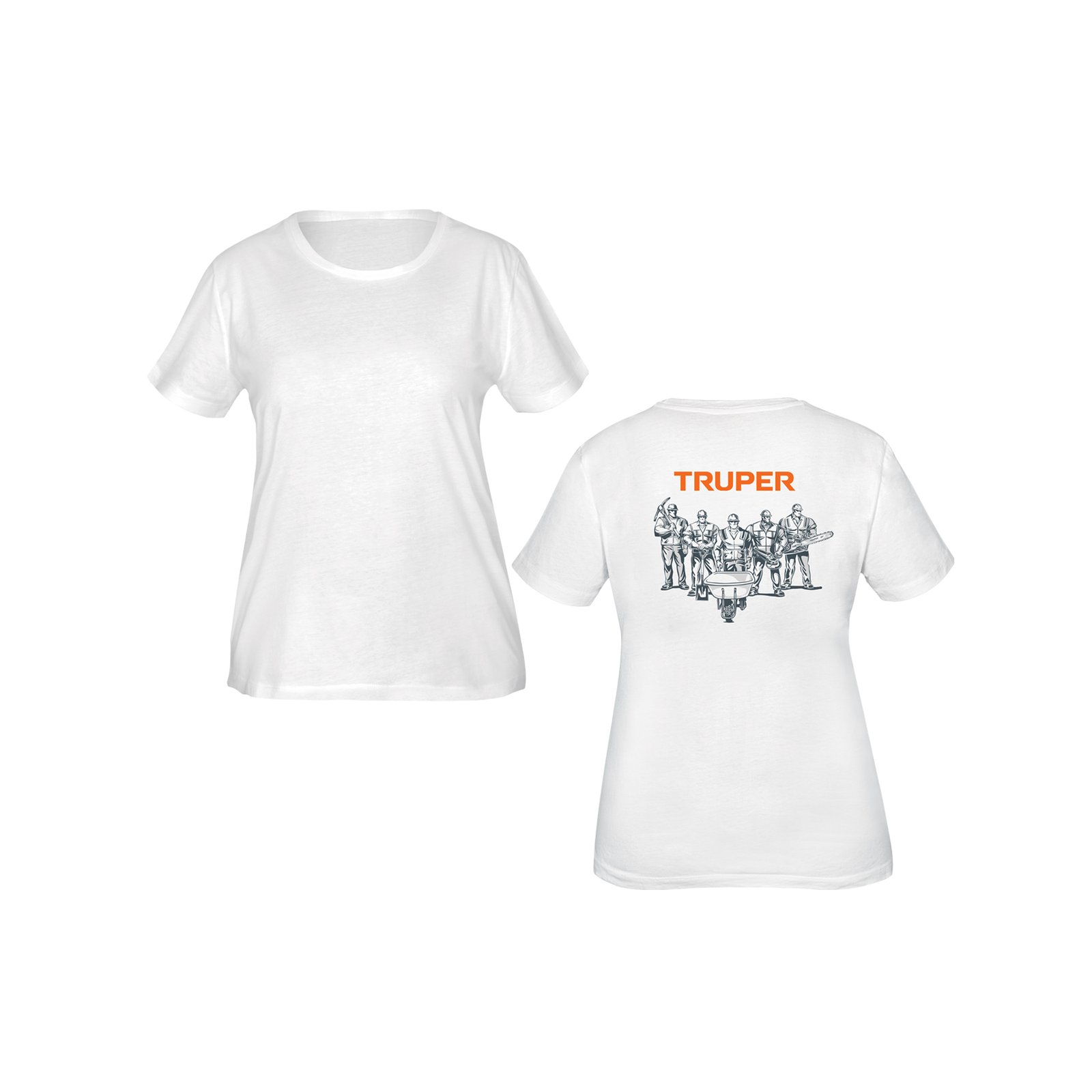 PLAYERA CUELLO REDONDO PARA MUJER, BLANCA, CH, TRU (Truper)