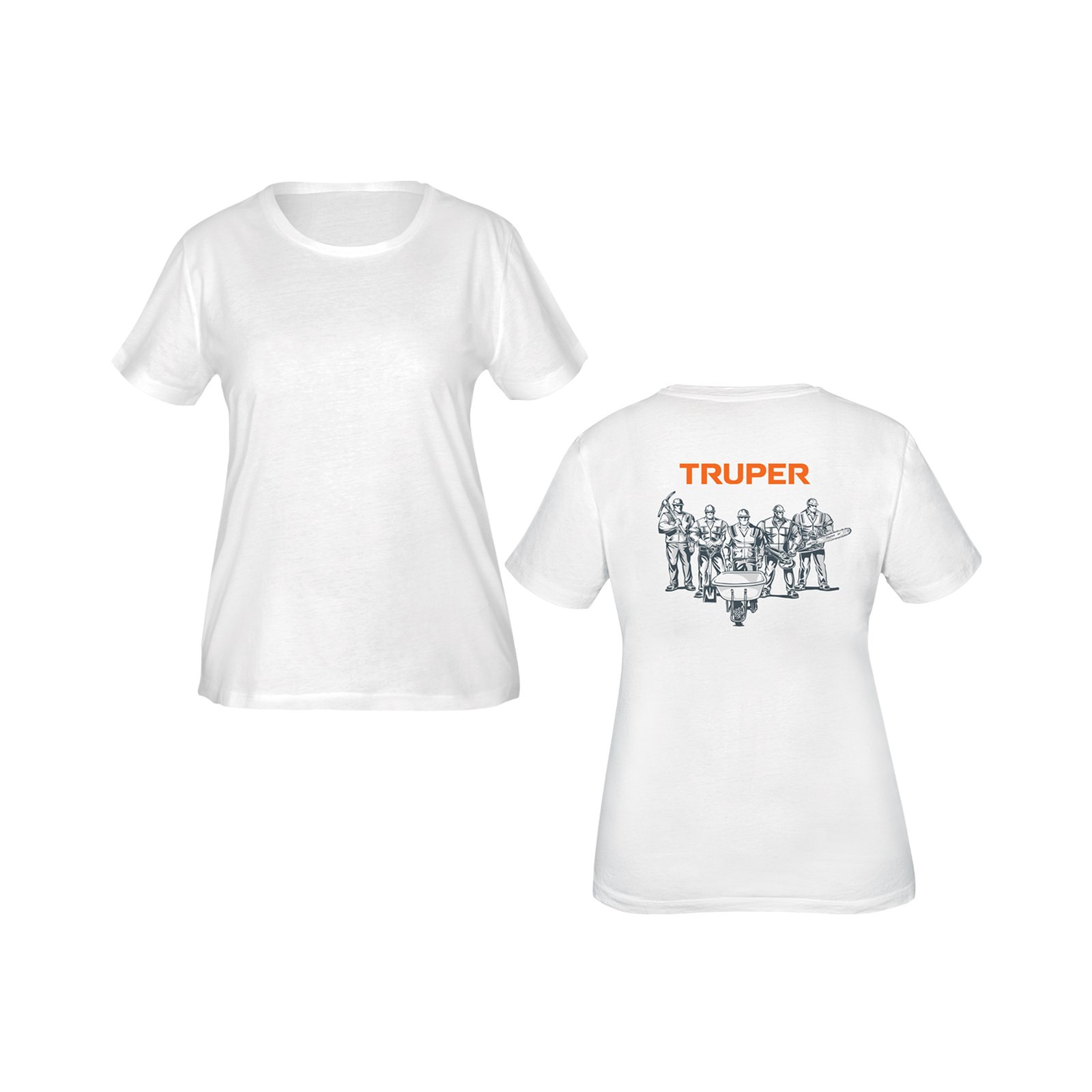 PLAYERA CUELLO REDONDO PARA MUJER, BLANCA, M, TRUP (Truper)