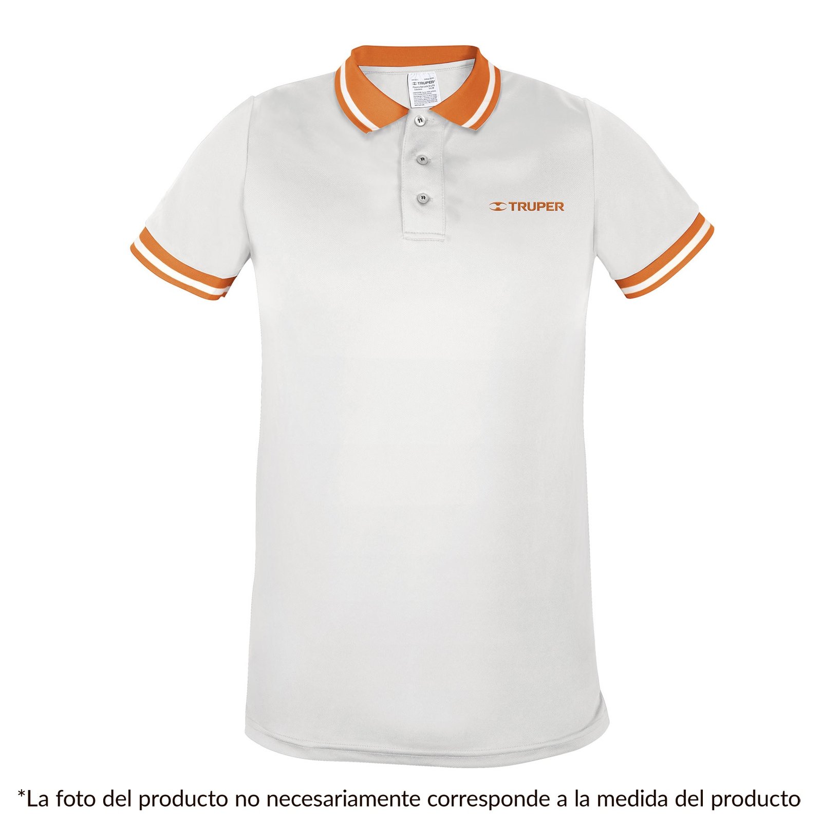 PLAYERA TIPO POLO, DRY FIT, BLANCA, PARA CABALLERO (Truper)
